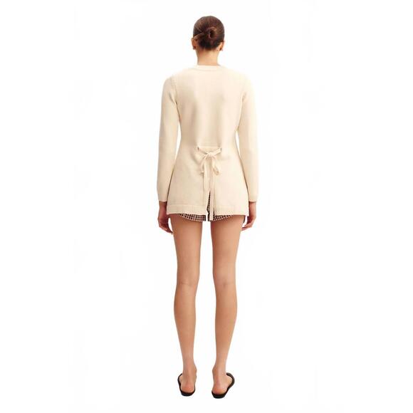 NEW POSSE sabrina long sleeve cardigan in cream - Picture 2 of 4